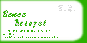 bence meiszel business card